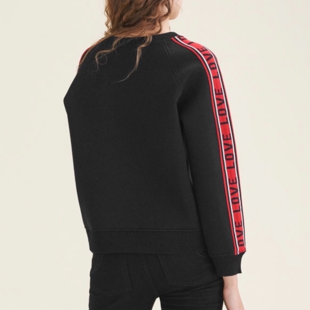 S Maje Sandro Toska Love Stripe Sweatshirt Bloomie - Picture 11 of 12